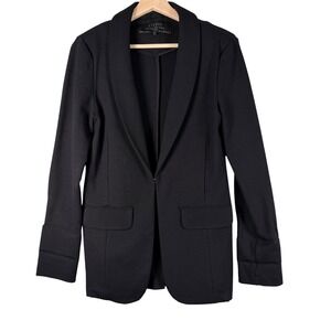 STOOSH Black Tailored Blazer Womens Medium Open Front Career Work Jacket